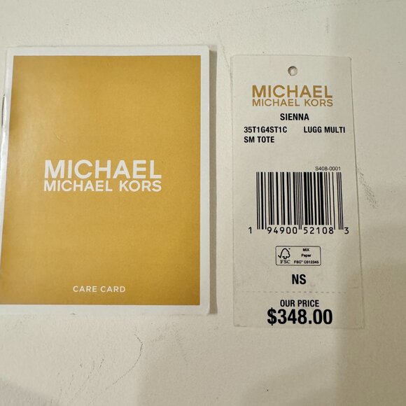 MICHAEL Michael Kors - Sienna Small Lattice Tote Bag in Tan and Ivory - Picture 13 of 13